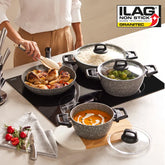 Karaca Gris Biogranit set de marmites à induction, 7 pièces